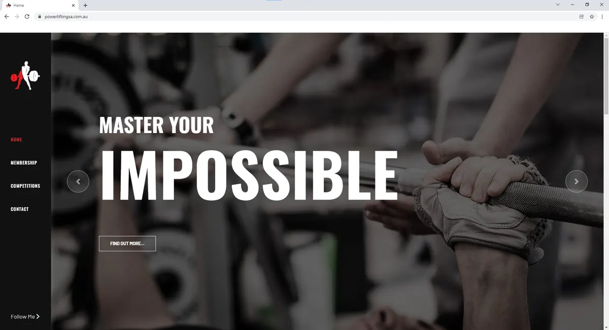 Powerlifting SA website