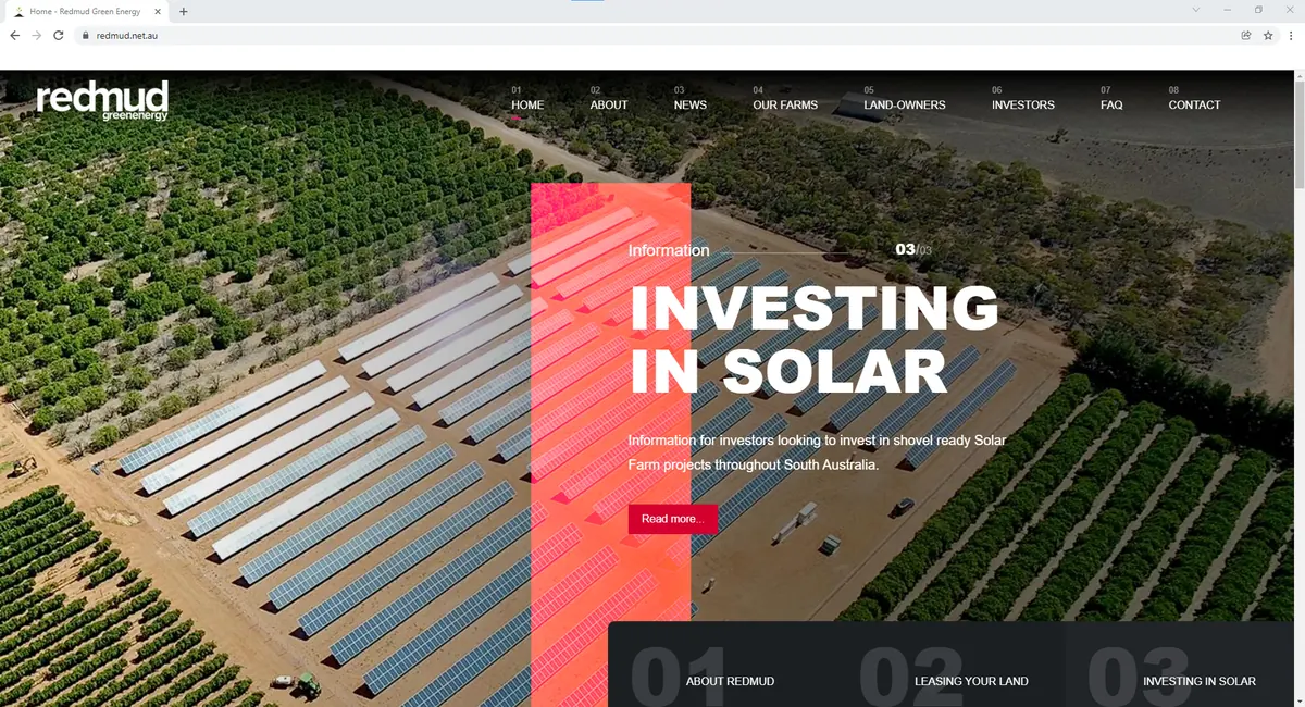 Redmud Green Energy website